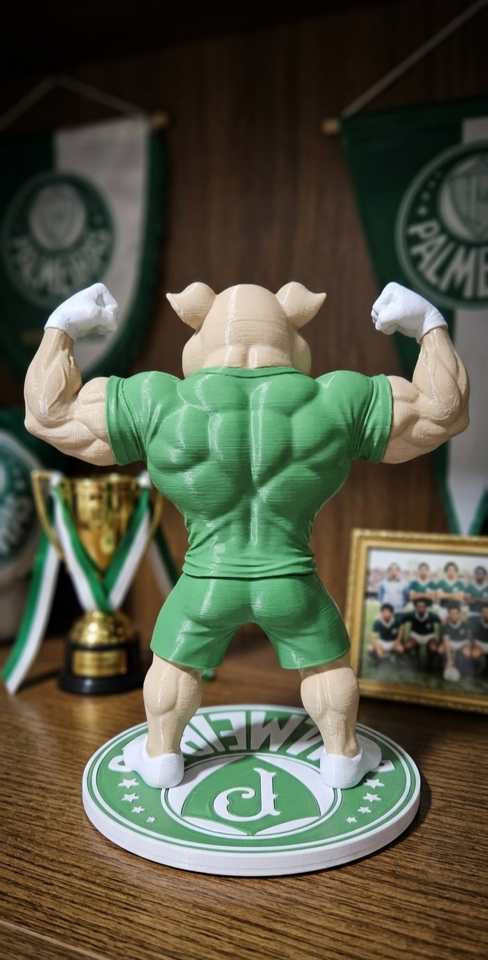 Mascote Palmeiras 3D - Porco 23 cm 